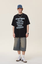 Graffiti Letter Print Tee - COPPING THREADS - CATTEE
