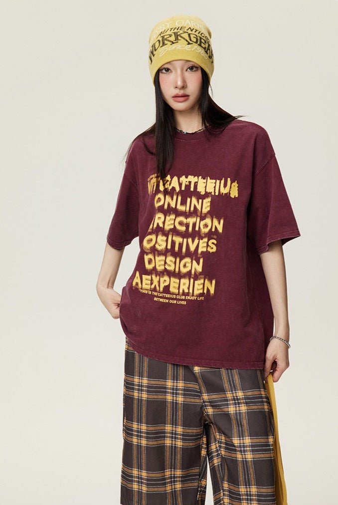 Graffiti Letter Print Tee - COPPING THREADS - CATTEE