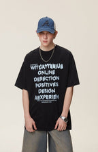 Graffiti Letter Print Tee - COPPING THREADS - CATTEE