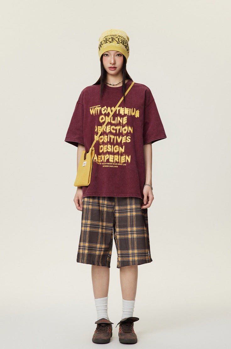 Graffiti Letter Print Tee - COPPING THREADS - CATTEE