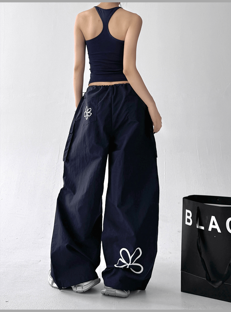 Graffiti Print Wide - Leg Cargo Pants - COPPING THREADS - CT Select