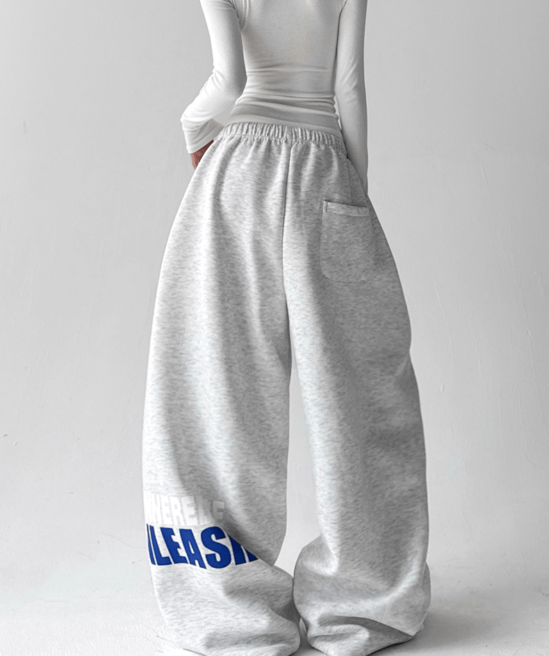 Graphic Drawstring Wide - Leg Sweatpants - COPPING THREADS - CT Select