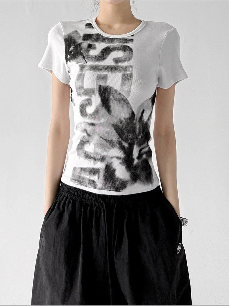 Graphic Fitted Crop T-Shirt - CT913 - COPPING THREADS - CT ORIGINALS Hauptbild