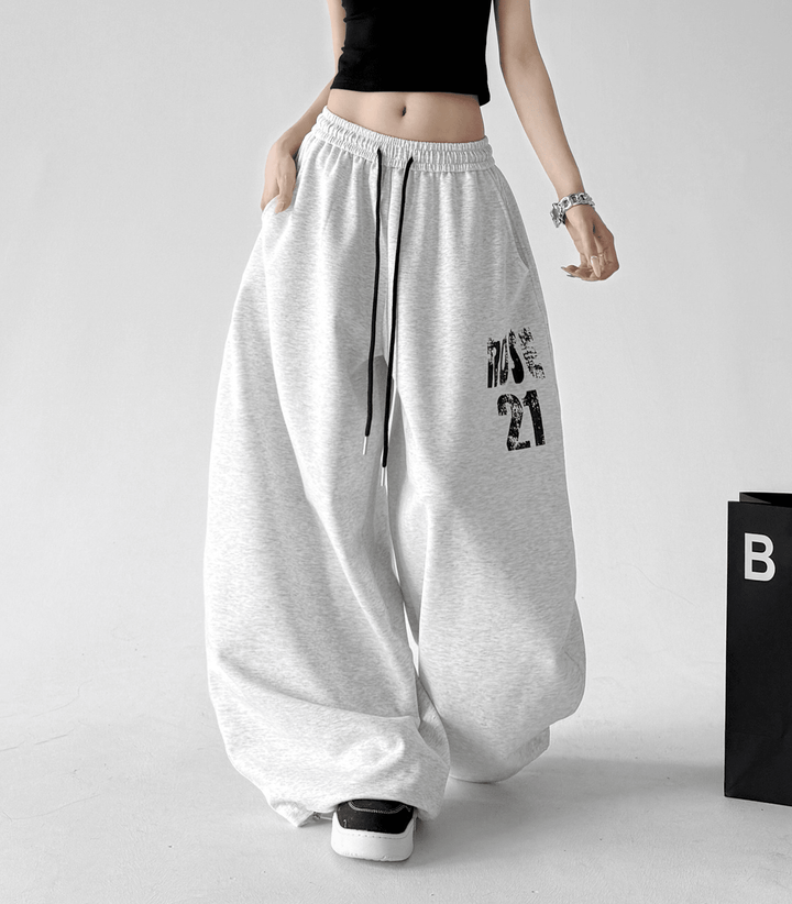 Graphic Wide-Leg Sweatpants - CT66111