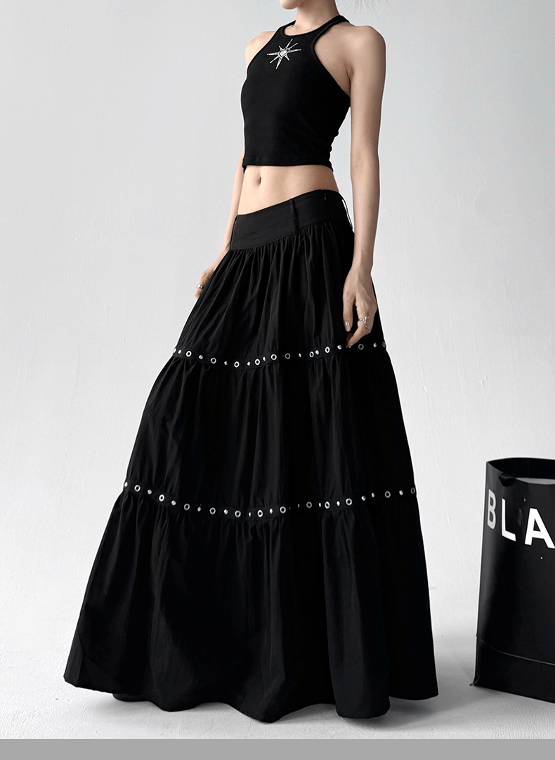 Grommet - Tiered Maxi Skirt - COPPING THREADS - CT Select