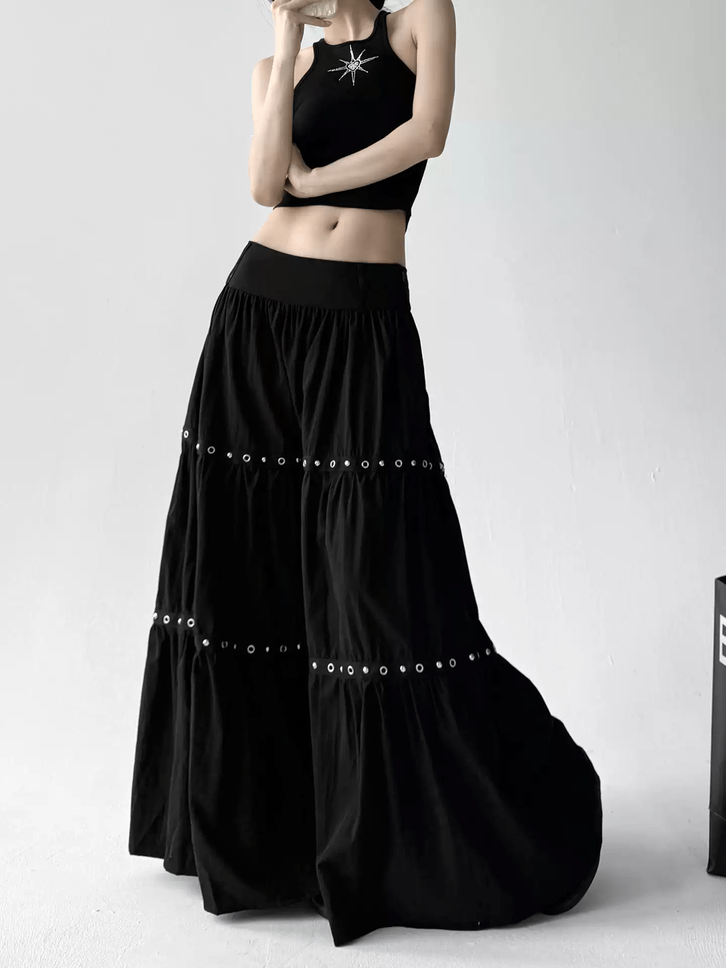 Grommet - Tiered Maxi Skirt - COPPING THREADS - CT Select