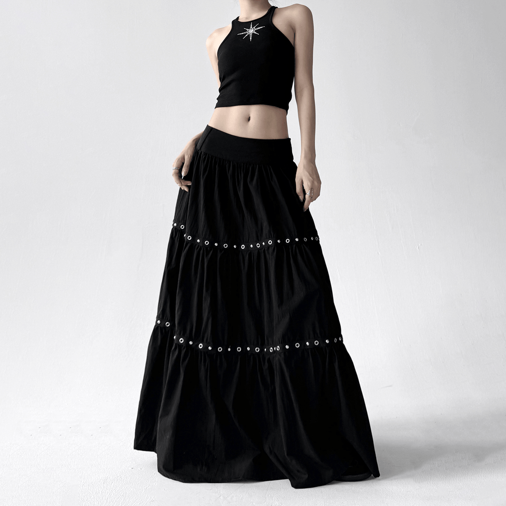 Grommet - Tiered Maxi Skirt - COPPING THREADS - CT Select