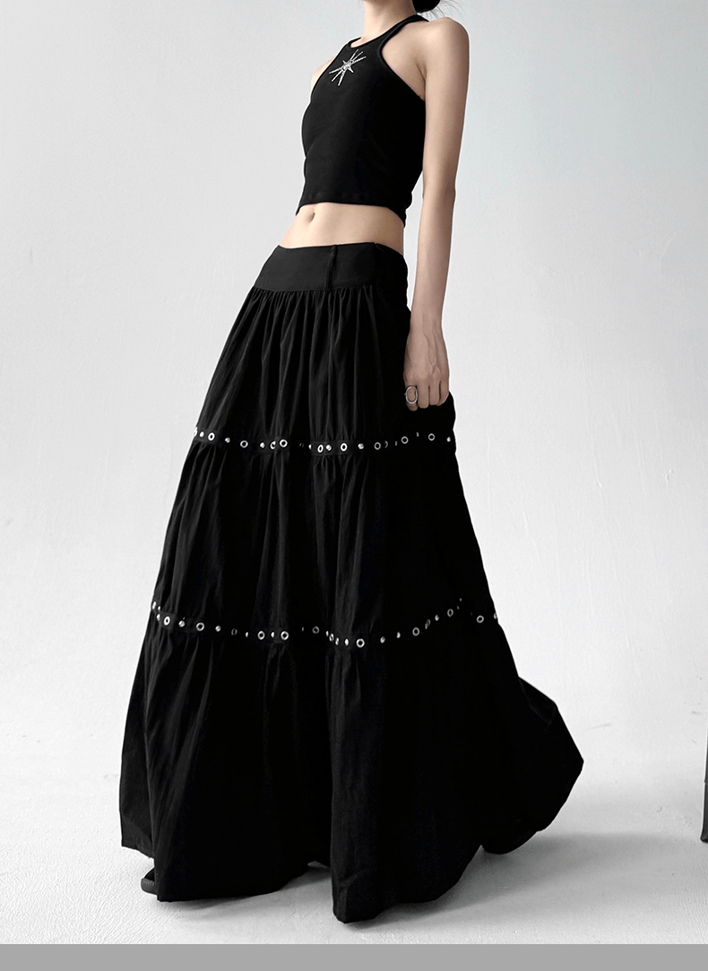 Grommet - Tiered Maxi Skirt - COPPING THREADS - CT Select