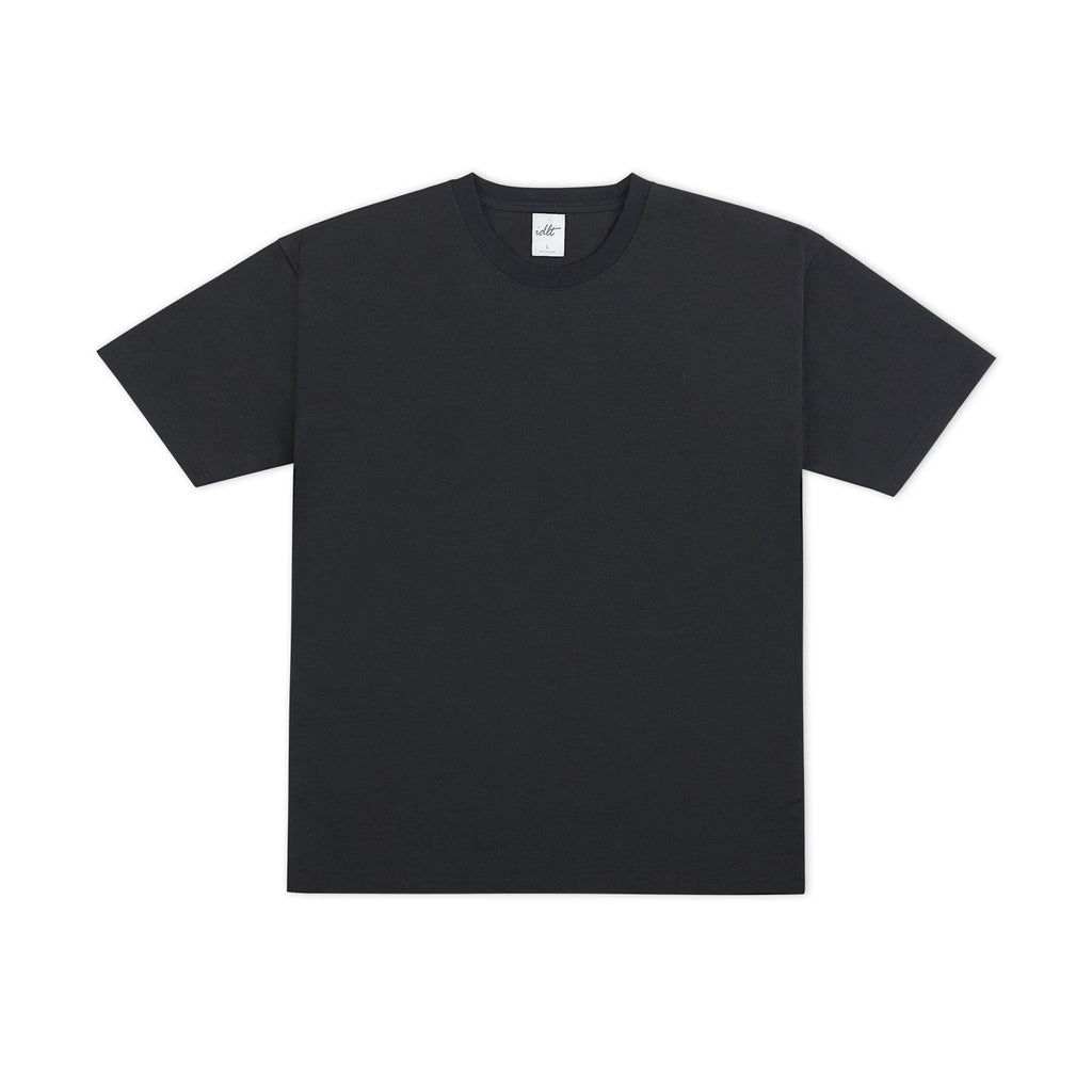 IDLT T-shirt, black front.