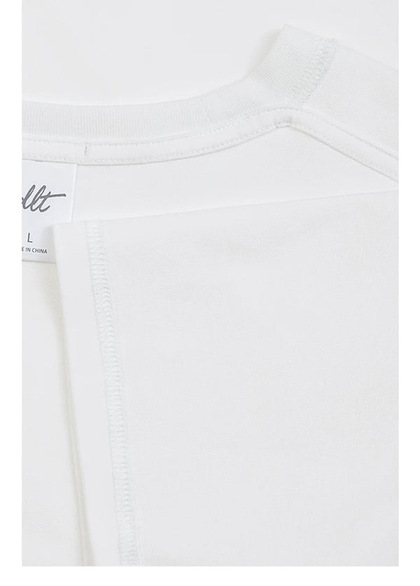 IDLT T-shirt, white inner neckline and sleeve seam.