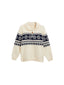 Half - Zip Funnel Neck Fair Isle Knit Sweater - COPPING THREADS - CT Select