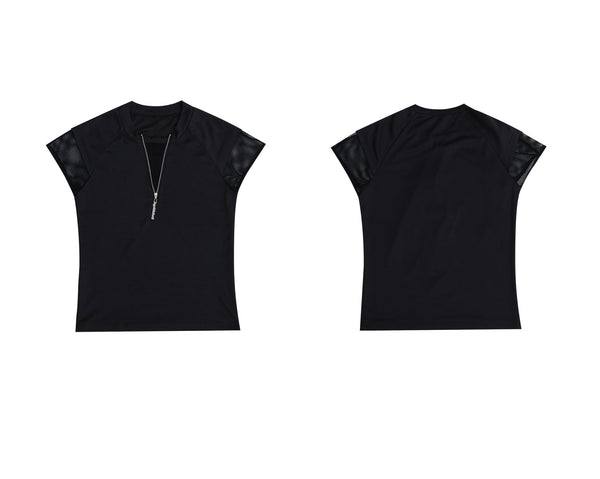 Half - Zip Punk Mesh Tank Top Tee - COPPING THREADS - ArguE CulturE