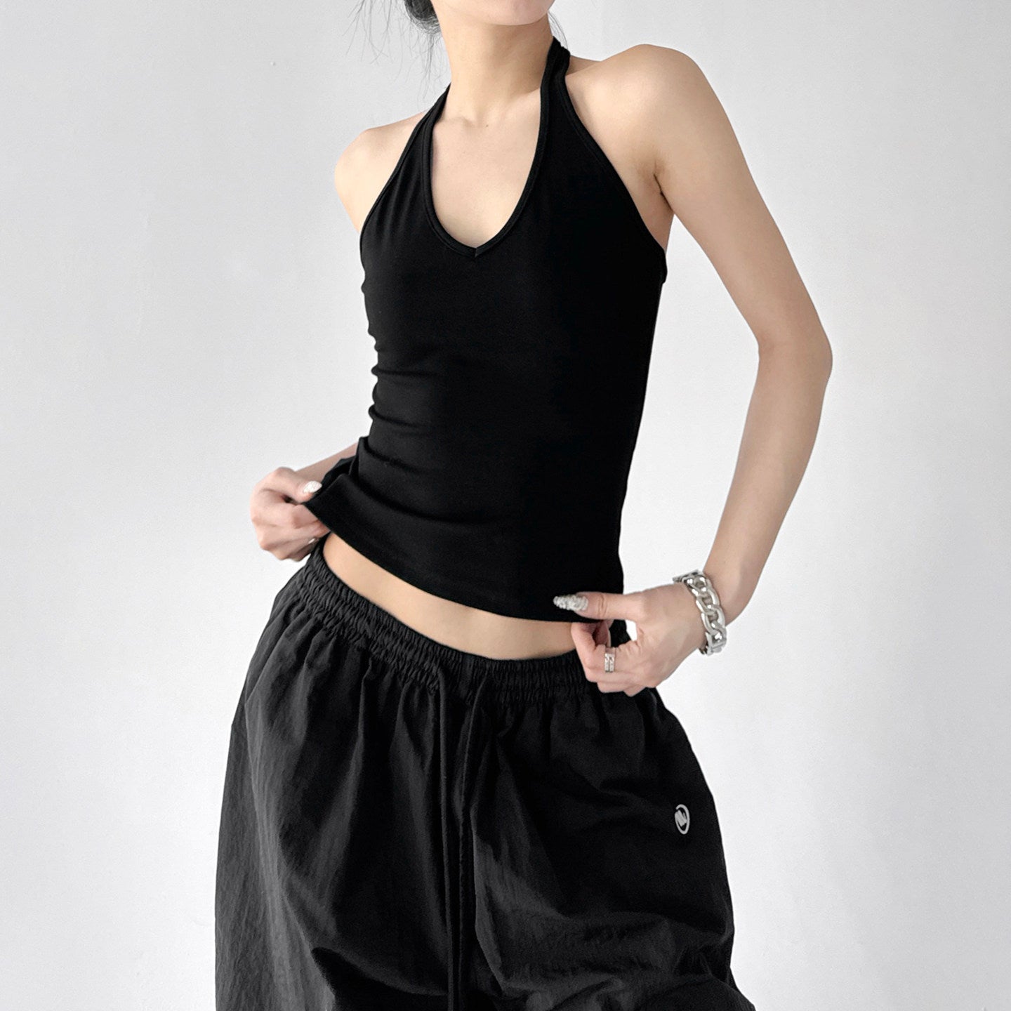 Halter-Neck Fitted Tank - CT6659 서브 이미지