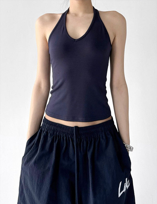 Halter-Neck Fitted Tank - CT6659 - COPPING THREADS - CT ORIGINALS