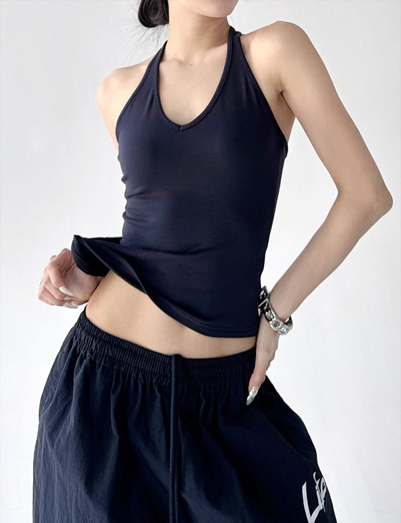Halter-Neck Fitted Tank - CT6659 - COPPING THREADS - CT ORIGINALS
