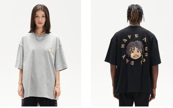 Hand - drawn Afro Puff Foam Print Tee - COPPING THREADS - Harsh and Cruel