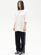 Hand - drawn Afro Puff Foam Print Tee - COPPING THREADS - Harsh and Cruel