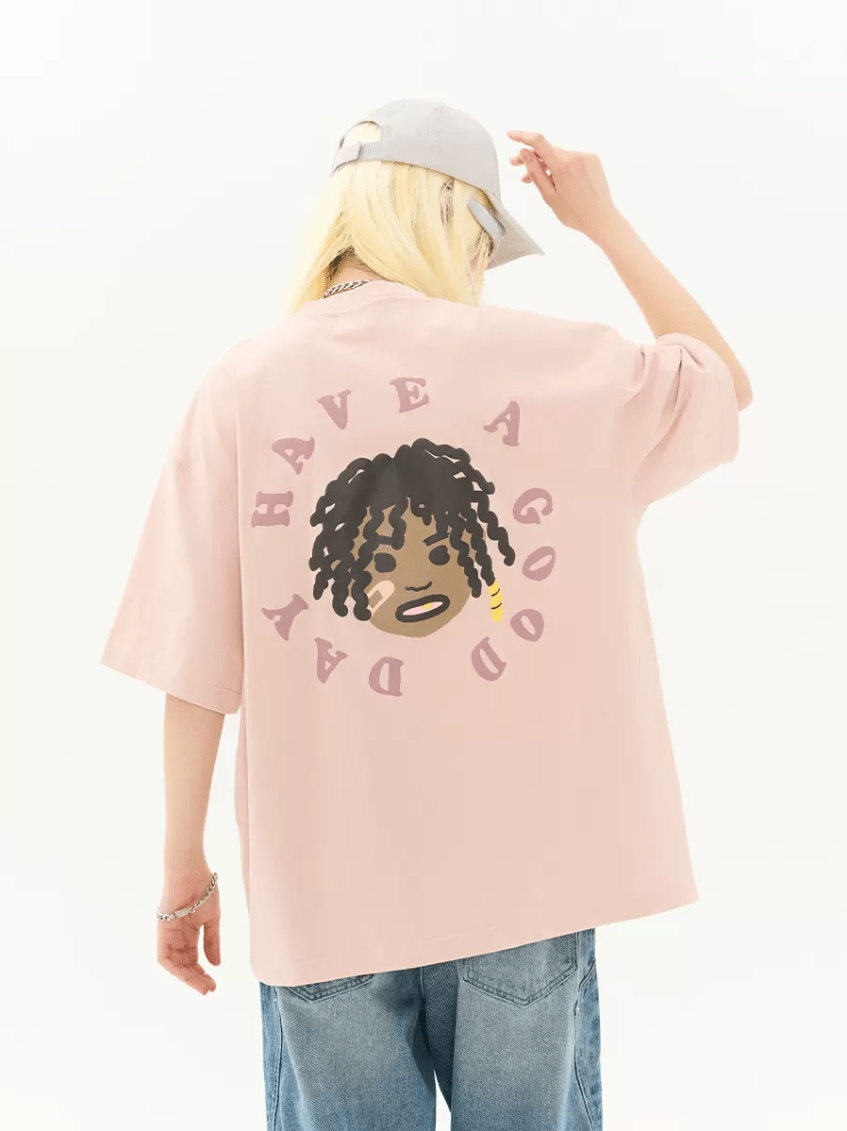 Hand - drawn Afro Puff Foam Print Tee - COPPING THREADS - Harsh and Cruel