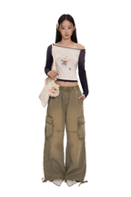 Hand - Drawn Bunny Graphic Off - Shoulder Tee - COPPING THREADS - MOROMORO