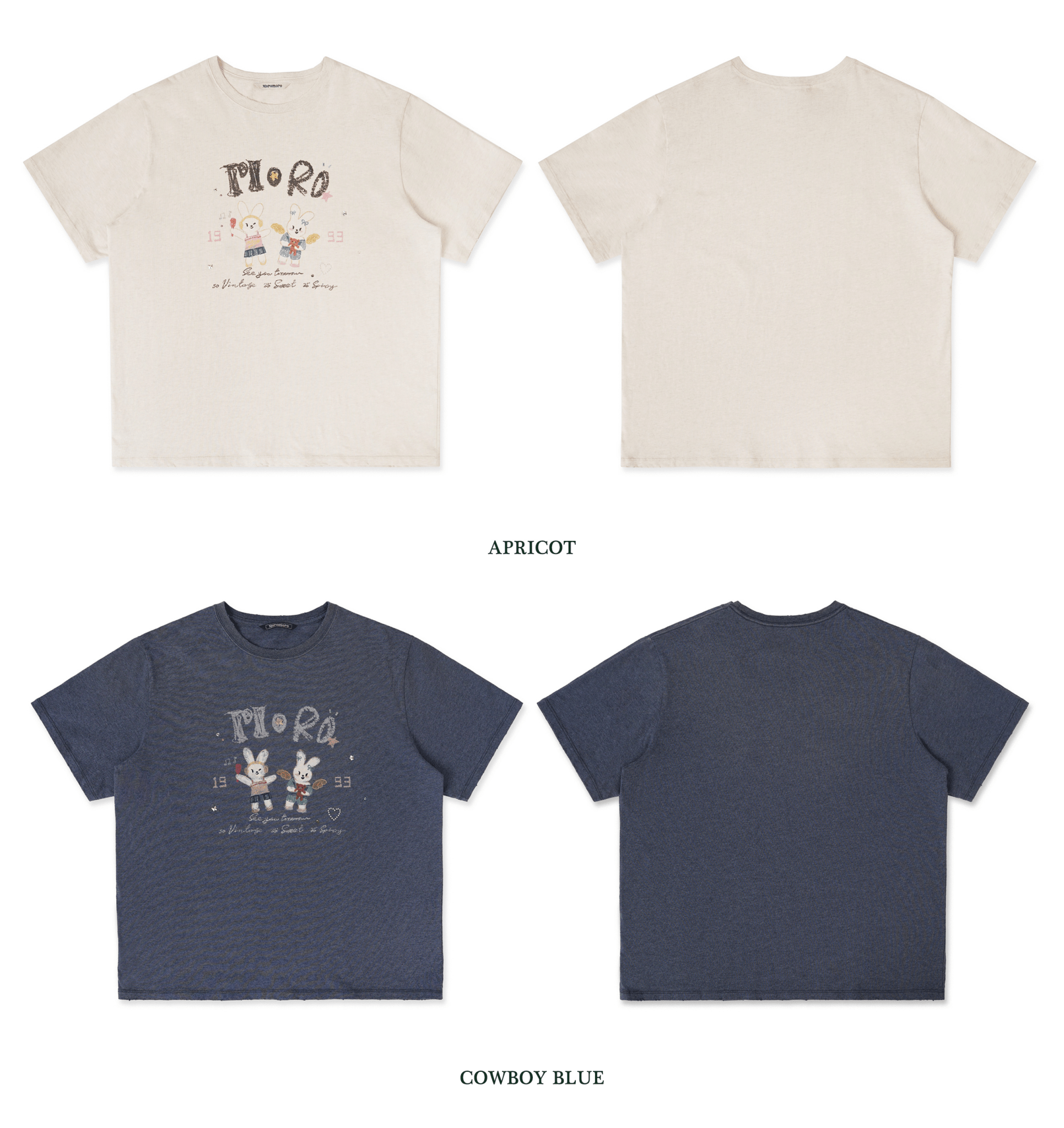 Hand - Drawn Bunny Rhinestone Tee - COPPING THREADS - MOROMORO