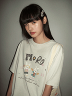 Hand - Drawn Bunny Rhinestone Tee - COPPING THREADS - MOROMORO