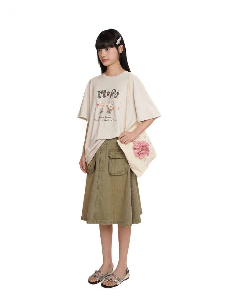 Hand - Drawn Bunny Rhinestone Tee - COPPING THREADS - MOROMORO