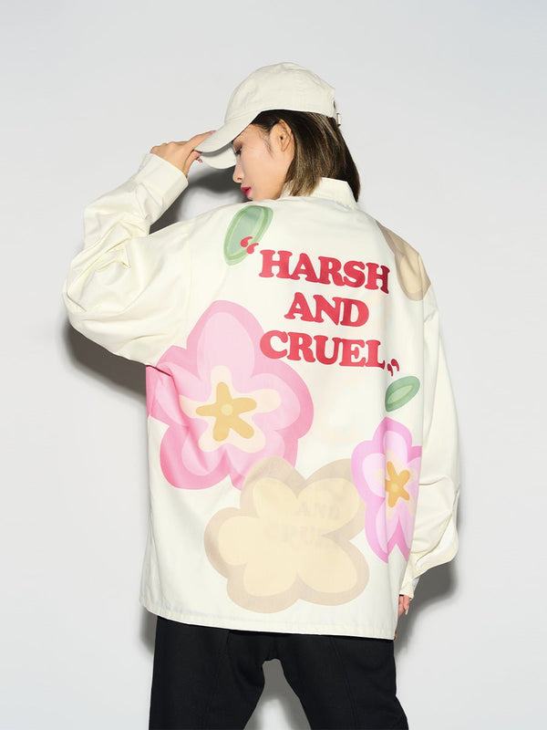 Hand - Drawn Floral Print Long Sleeve Shirt - COPPING THREADS - Harsh and Cruel