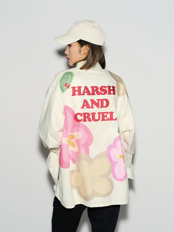 Hand - Drawn Floral Print Long Sleeve Shirt - COPPING THREADS - Harsh and Cruel