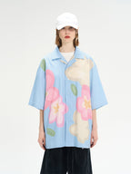 Hand - Drawn Floral Print Short Sleeve Shirt - COPPING THREADS - Harsh and Cruel