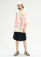 Hand - Drawn Floral Print Short Sleeve Shirt - COPPING THREADS - Harsh and Cruel