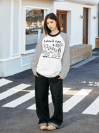 Hand - Drawn Graphic Striped Raglan Sleeve Tee - COPPING THREADS - Harsh and Cruel