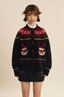 Hand - Embroidered Snowman Jacquard Cardigan Sweater - COPPING THREADS - MOROMORO