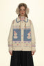 Hand - Embroidered Snowman Jacquard Cardigan Sweater - COPPING THREADS - MOROMORO