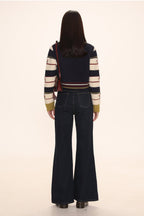 Hand - Embroidered Snowman Short Cardigan - COPPING THREADS - MOROMORO