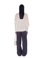 Hand - Knitted Floral Pearl Hollow - Out Knit Cardigan - COPPING THREADS - MOROMORO