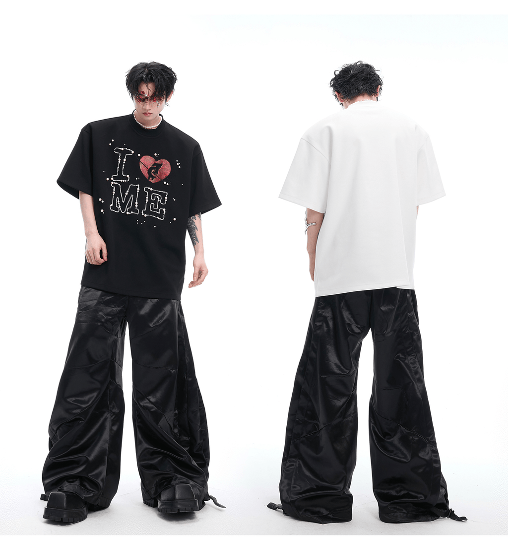 Hand - Sewn Pearl Embellished Oversized Tee - COPPING THREADS - ArguE CulturE