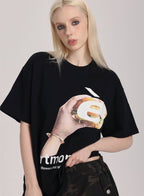 Handheld Burger Print Tee - COPPING THREADS - ARTMONSTER