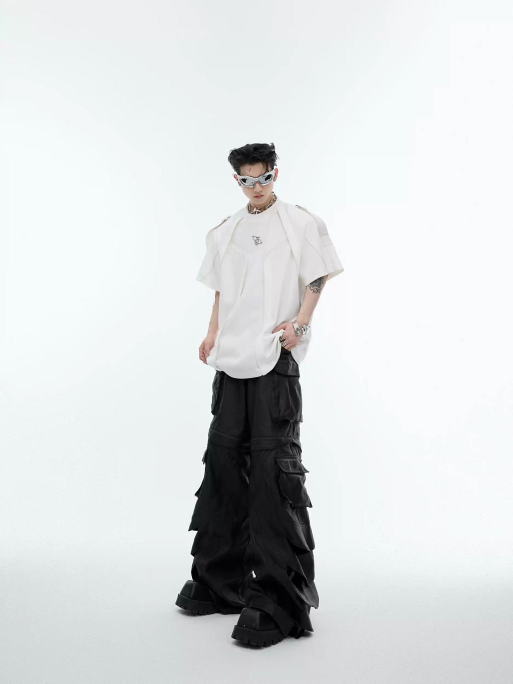 Harness-Panel Deconstructed T-Shirt - COPPING THREADS - Argue Culture
