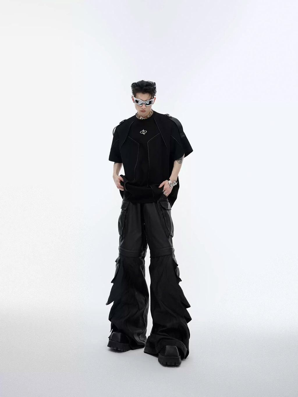 Harness-Panel Deconstructed T-Shirt - COPPING THREADS - Argue Culture