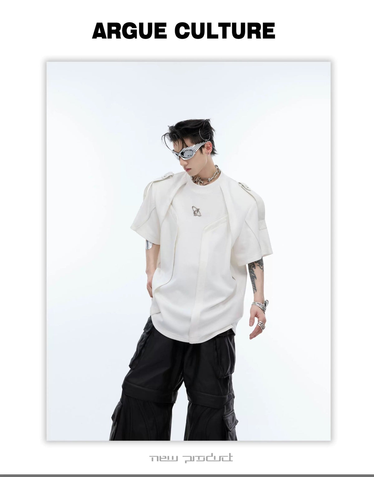 Harness-Panel Deconstructed T-Shirt - COPPING THREADS - Argue Culture