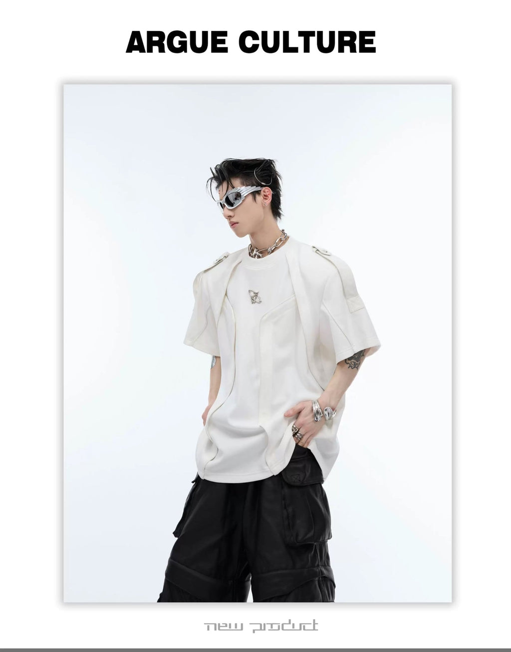 Harness-Panel Deconstructed T-Shirt - COPPING THREADS - Argue Culture