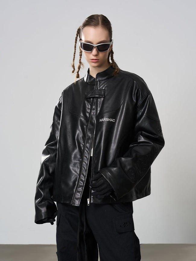 Harsh and Cruel Curved deconstructed Racing Cotton Jacket - COPPING THREADS - Harsh and Cruel Hover Image