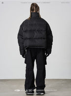 Harsh and Cruel Maillard Retro Stand Collar Thickened Puffer Jacket - COPPING THREADS - Harsh and Cruel