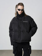 Harsh and Cruel Maillard Retro Stand Collar Thickened Puffer Jacket - COPPING THREADS - Harsh and Cruel