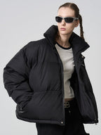 Harsh and Cruel Maillard Retro Stand Collar Thickened Puffer Jacket - COPPING THREADS - Harsh and Cruel