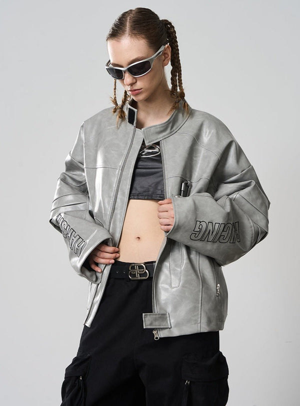 Harsh and Cruel Matte Deconstructed Patchwork Faux Leather Jacket - COPPING THREADS - Harsh and Cruel