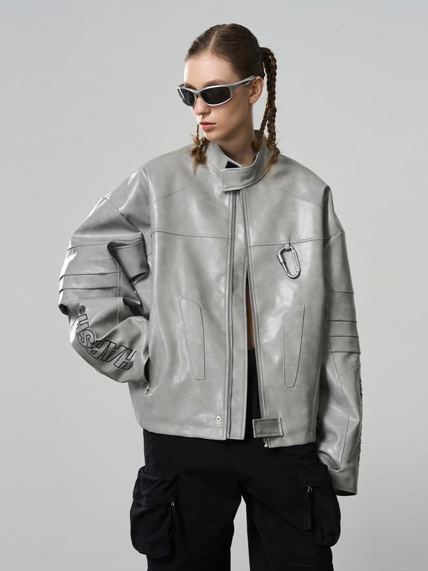 Harsh and Cruel Matte Deconstructed Patchwork Faux Leather Jacket - COPPING THREADS - Harsh and Cruel