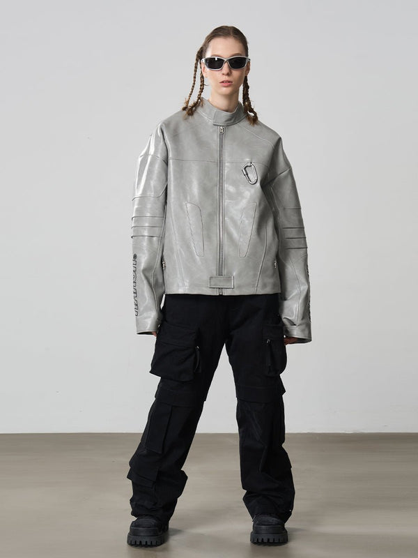 Harsh and Cruel Matte Deconstructed Patchwork Faux Leather Jacket - COPPING THREADS - Harsh and Cruel