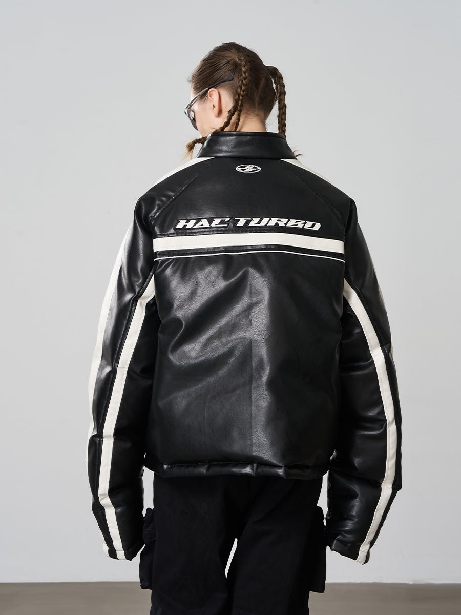 Harsh and Cruel Retro Racing PU-Leder-Baumwolljacke Zweitbild