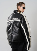 Harsh and Cruel Retro Racing PU Leather Cotton Jacket - COPPING THREADS - Harsh and Cruel